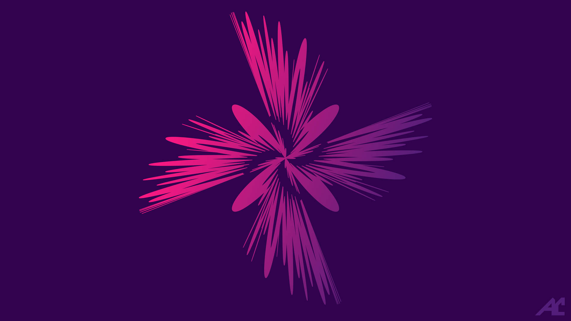 A Purple And Pink Flower With A Purple Background Wallpaper