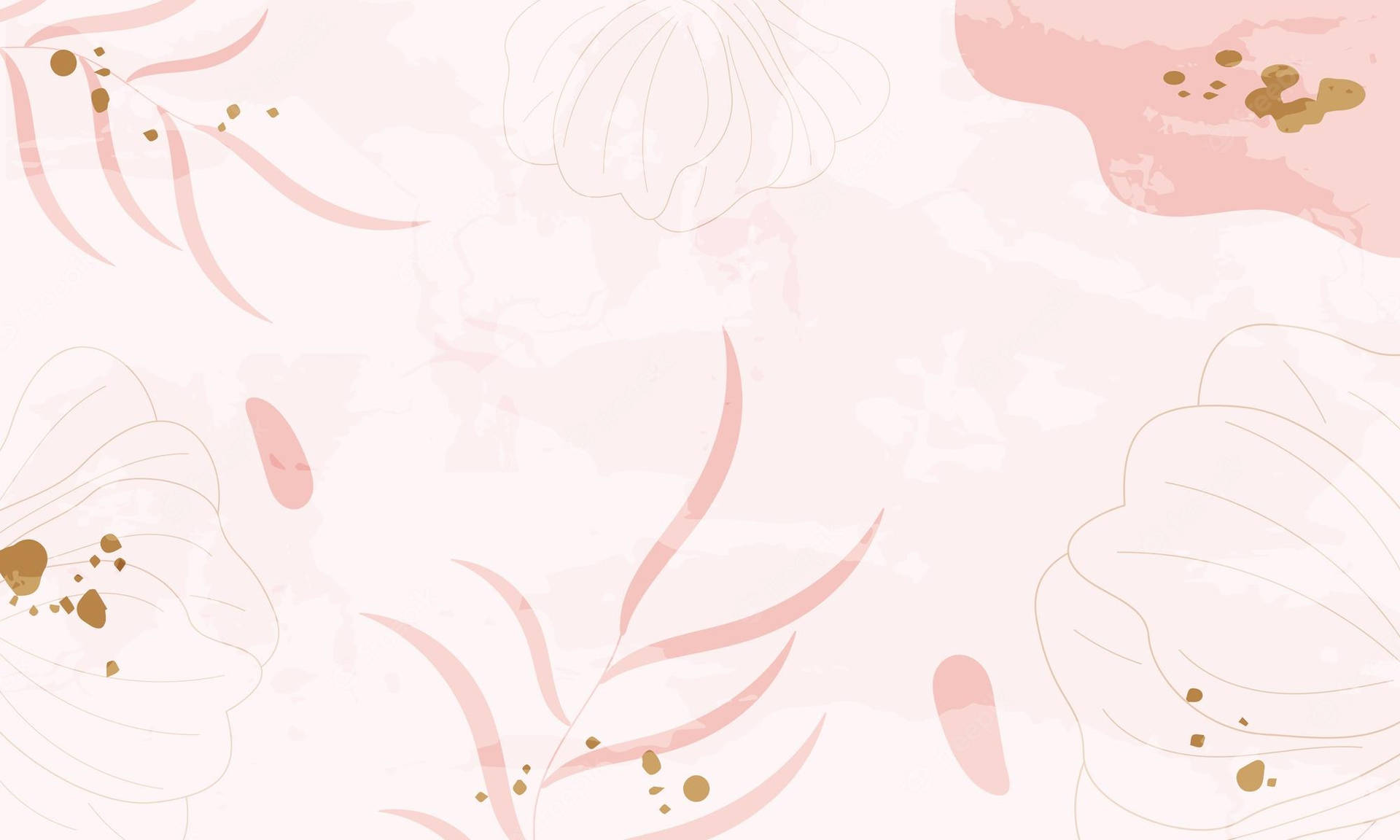 A Pink And Gold Floral Pattern Wallpaper