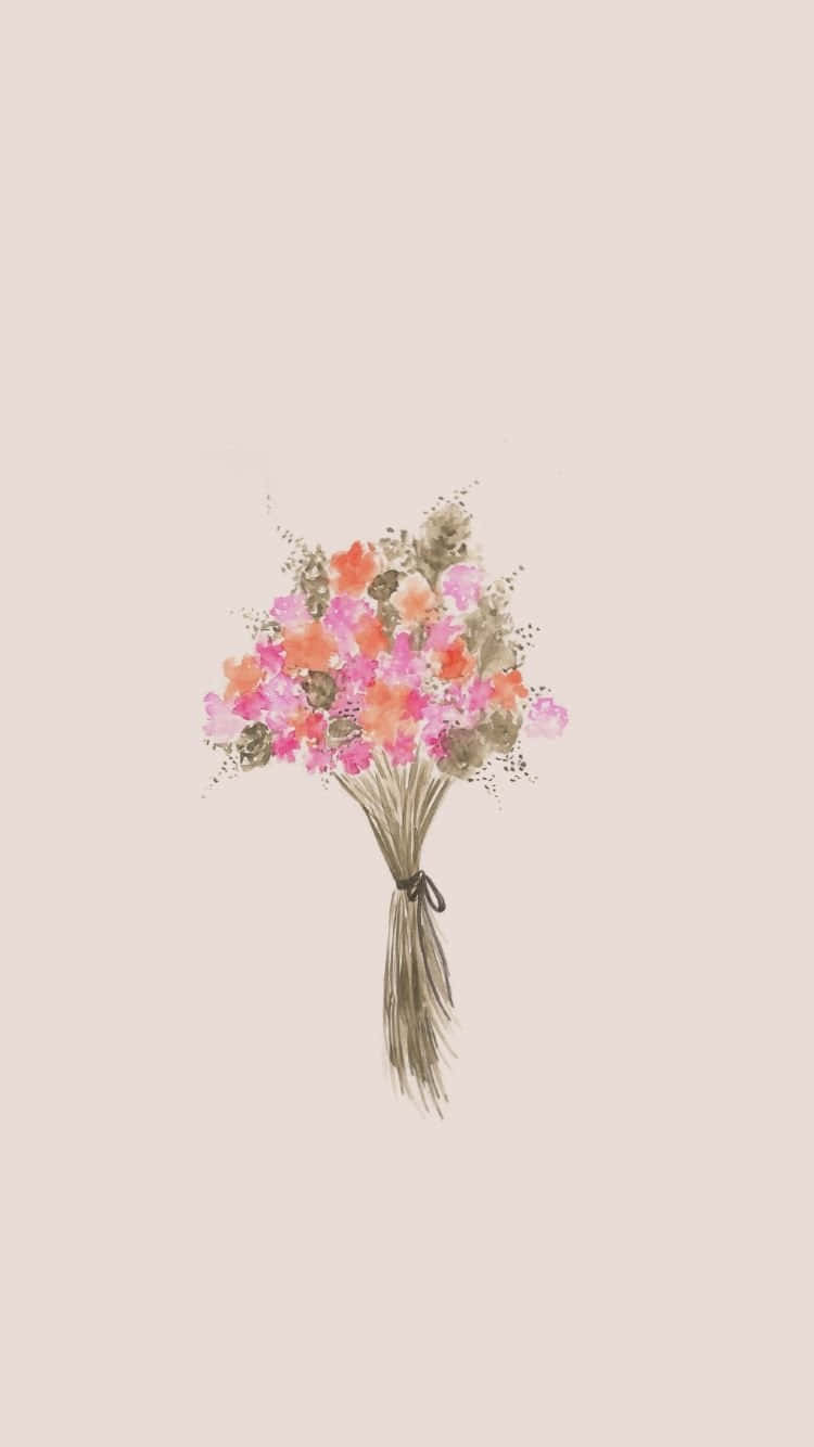 Minimalist Bouquet Of Flower Wallpaper