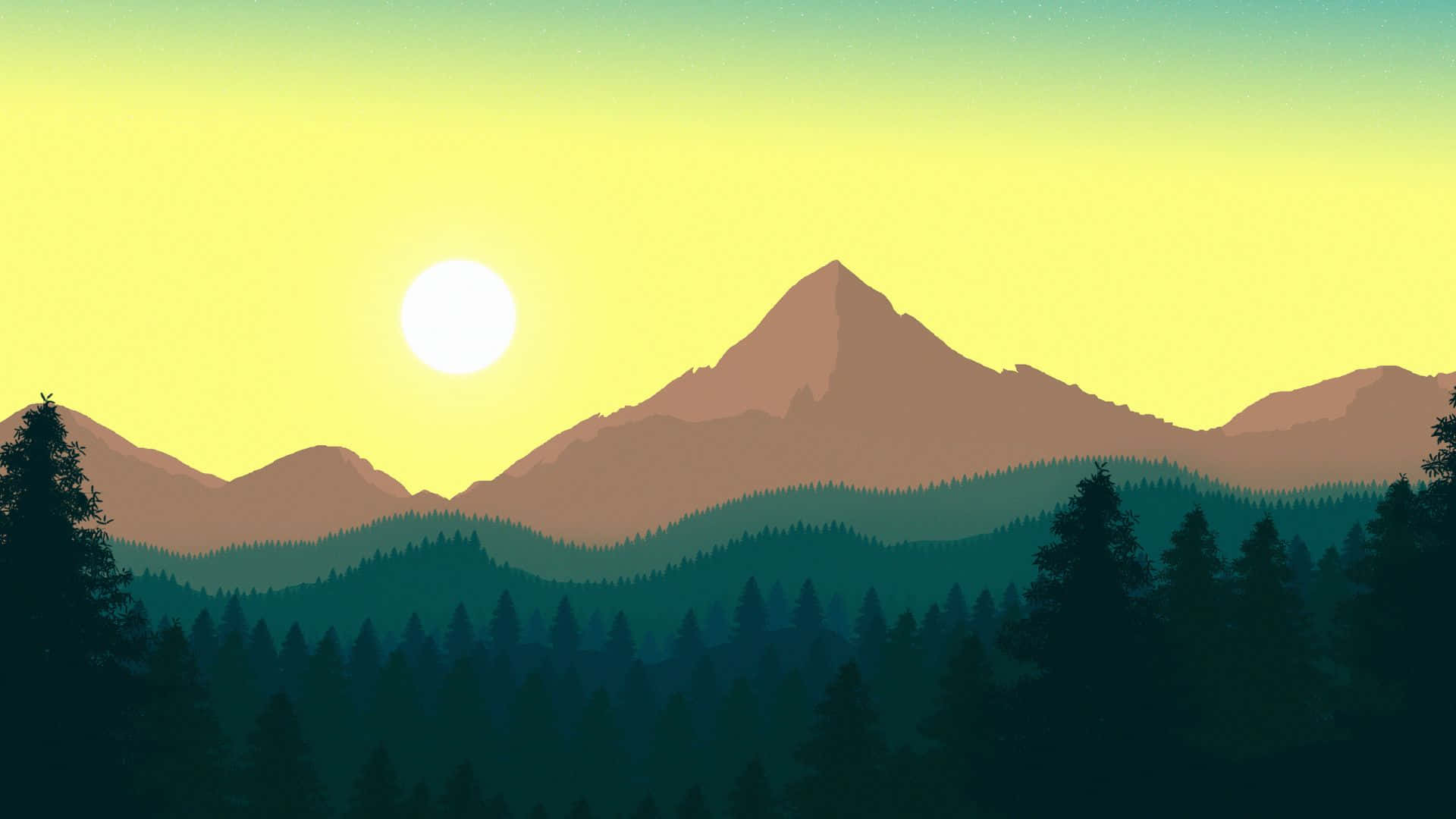 Minimalist Sunset Sun Forest Scenery HD 4K Wallpaper 8275