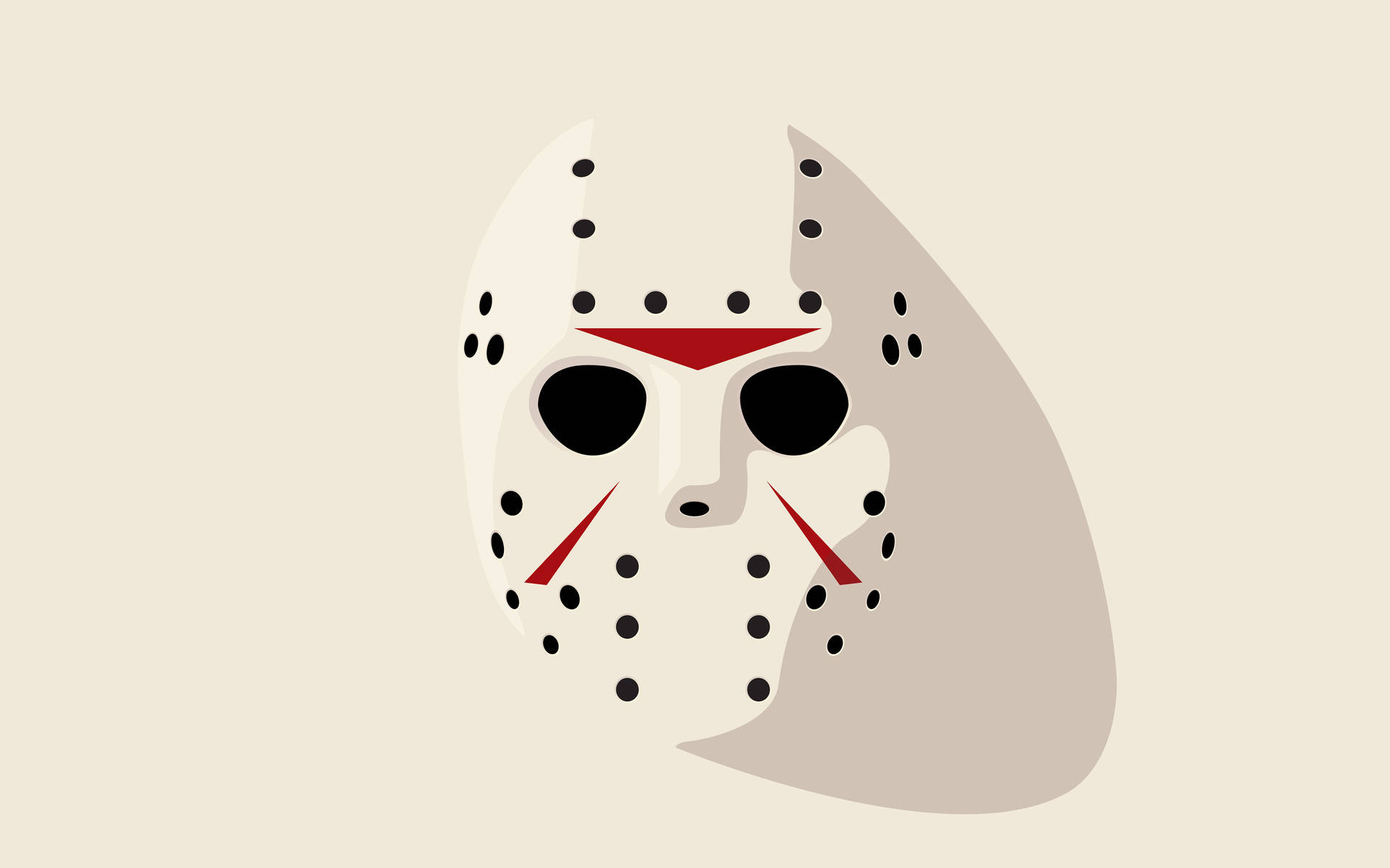 Minimalist Friday The 13th Hockey Mask Background