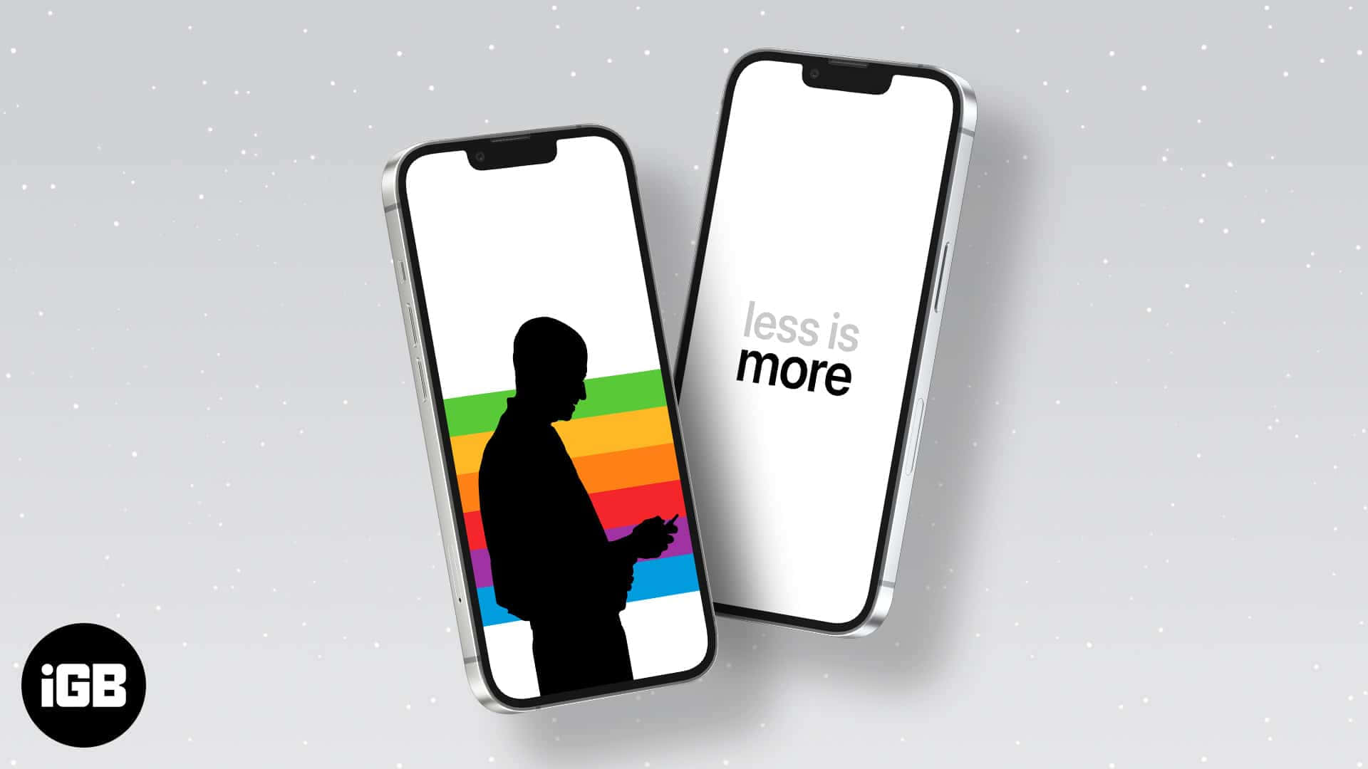 Two Iphones With The Words Less Is More Wallpaper