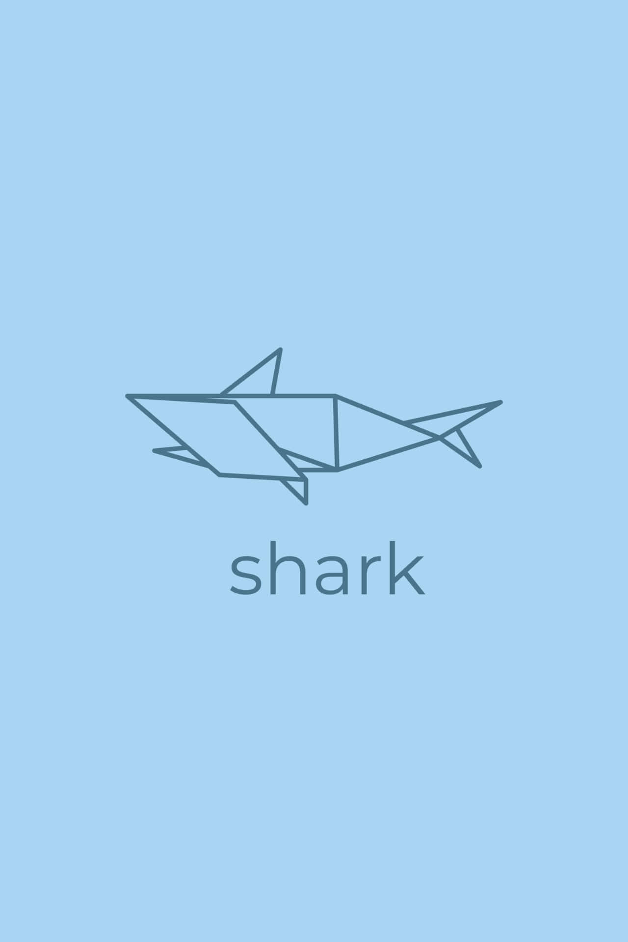 Minimalist Geometric Shark Design Wallpaper