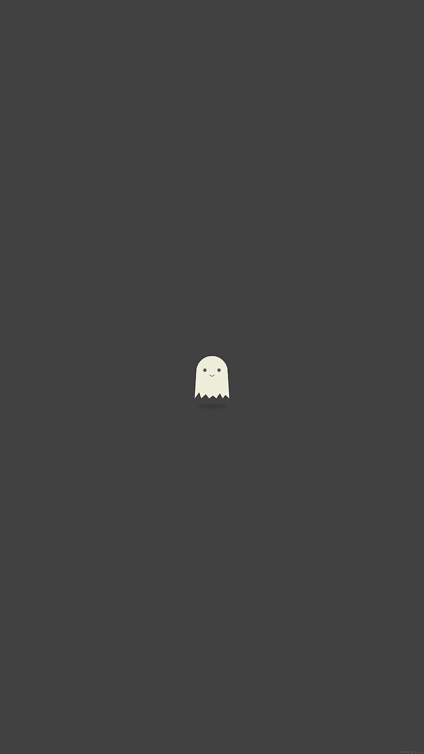 Minimalist_ Ghost_on_ Dark_ Background Wallpaper