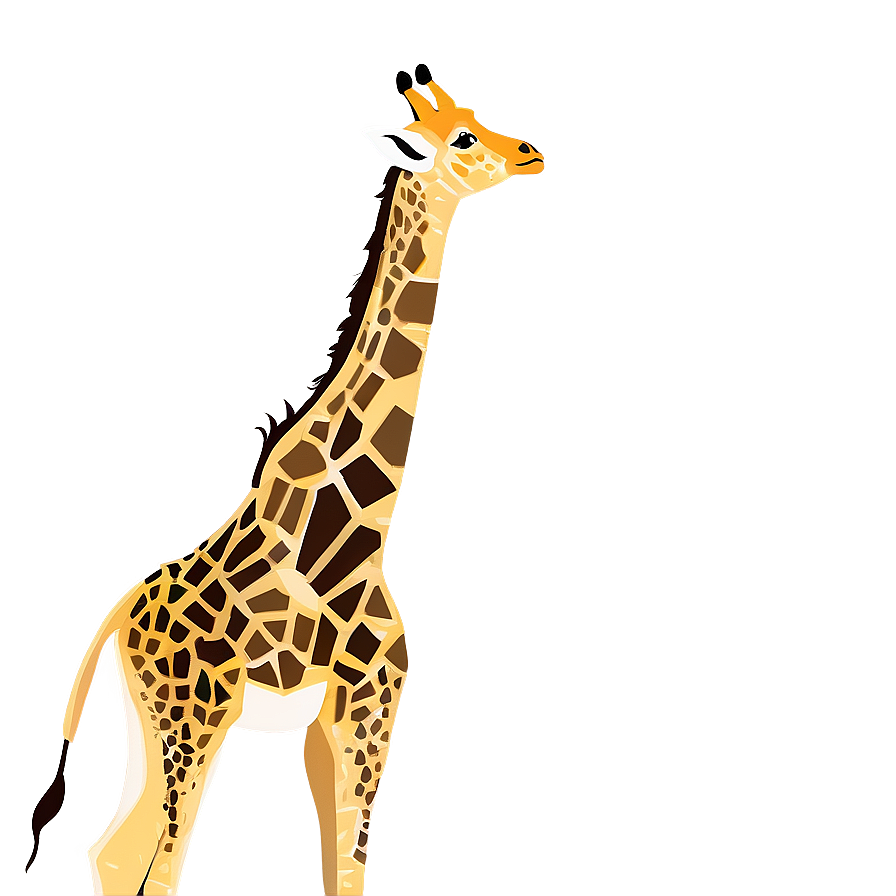 Minimalist Giraffe Design Png 05062024 PNG