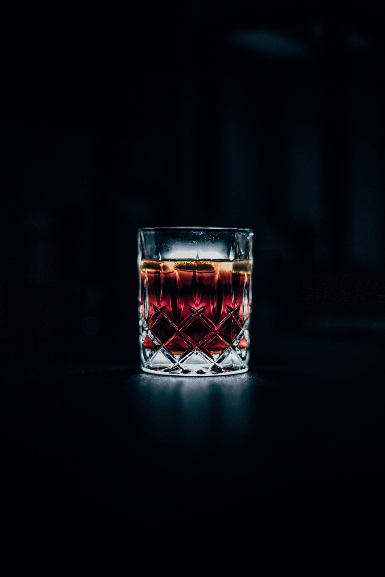 Minimalist Glass Of Whiskey Wallpaper
