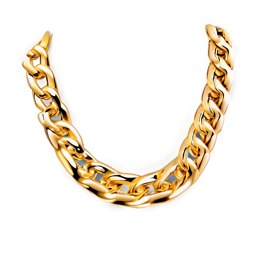 Minimalist Gold Chain Png 05042024 PNG