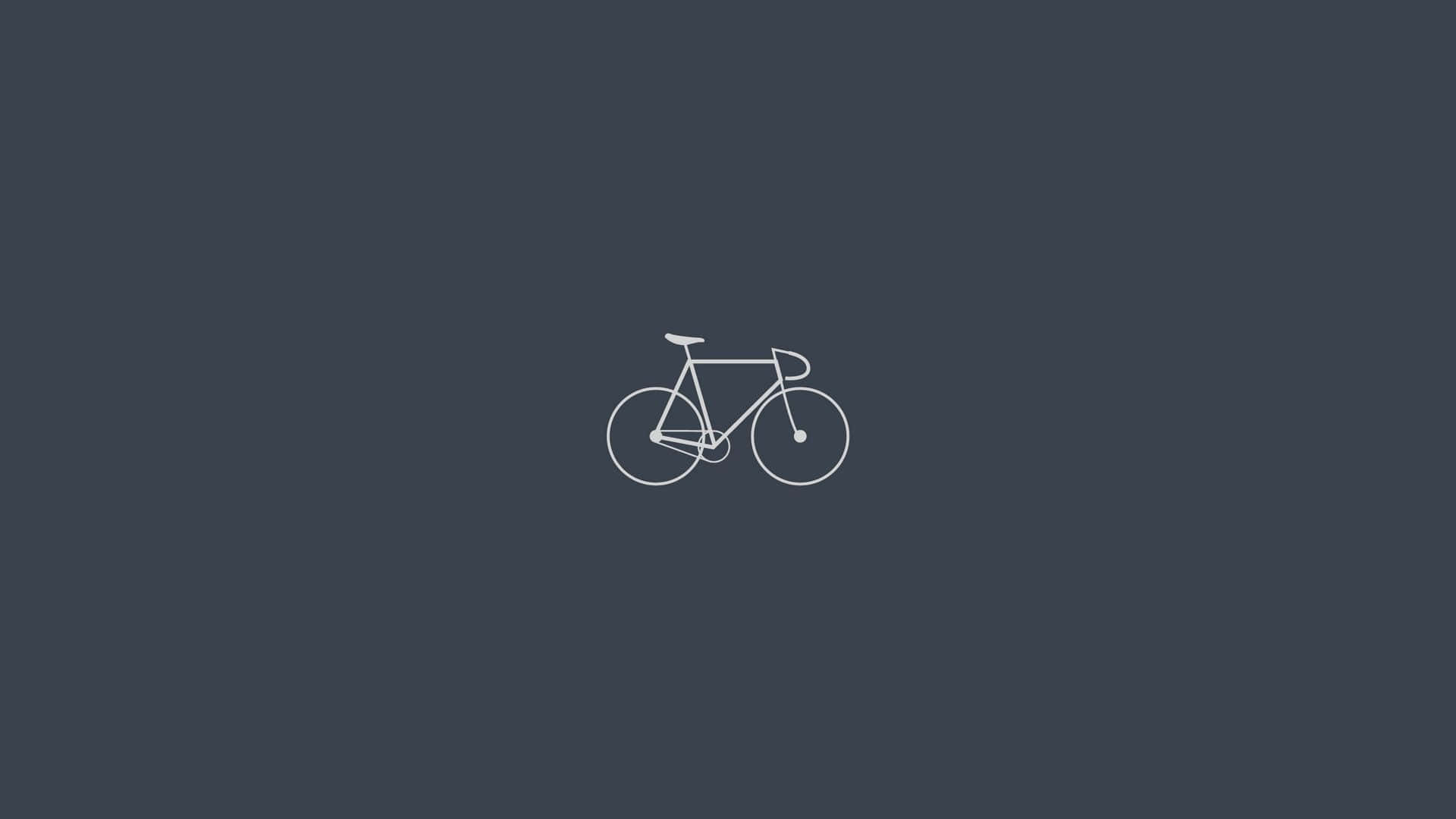 Unícono De Bicicleta Sobre Un Fondo Oscuro. Fondo de pantalla