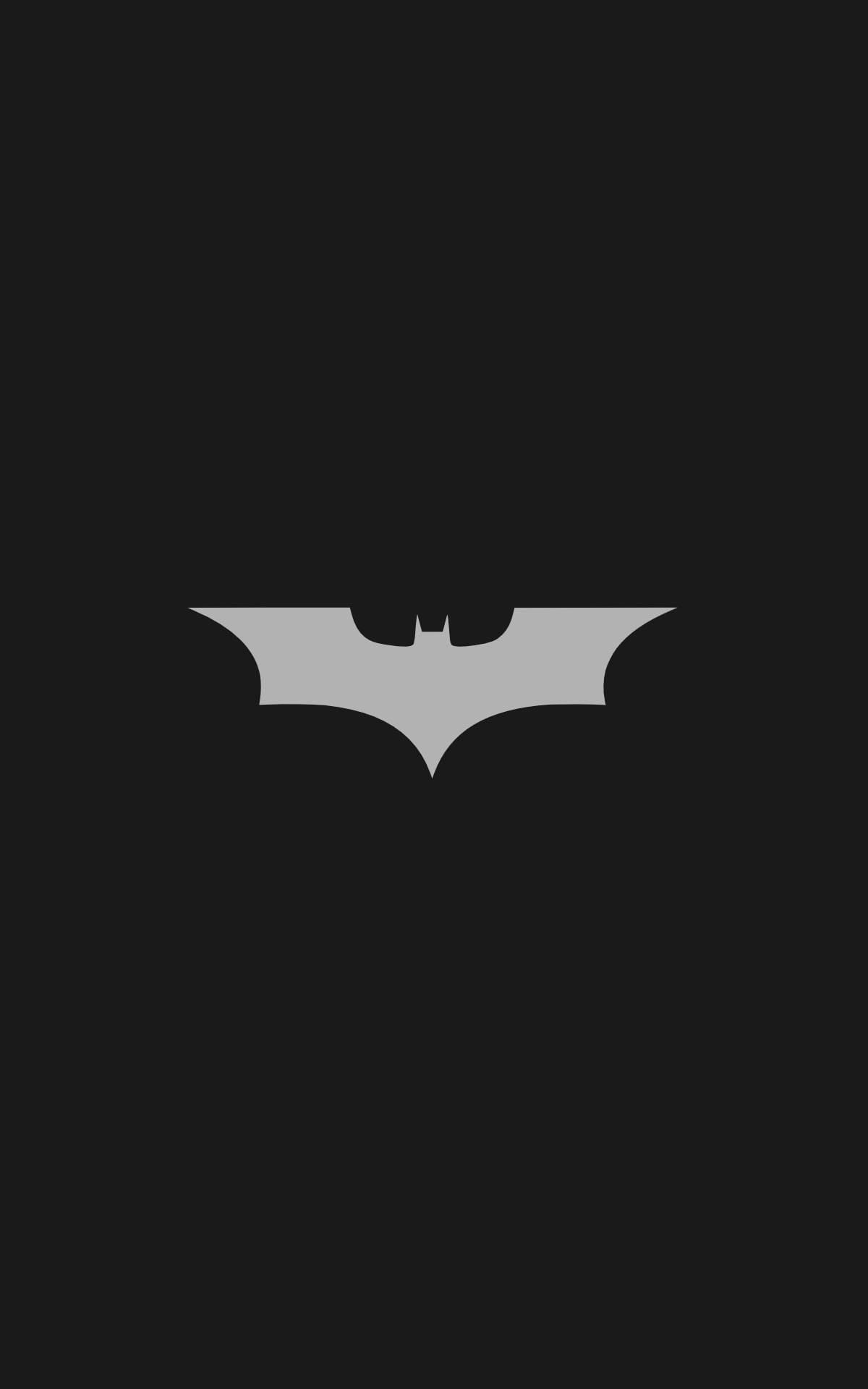 Minimalist Gray Batman Logo iPhone Wallpaper