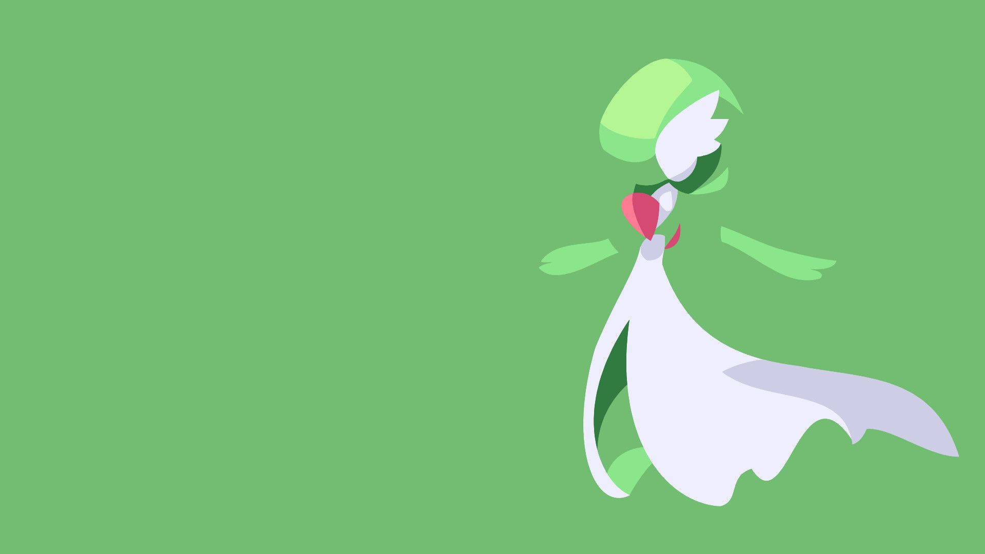 Ettförunderligt Närvarande, Gardevoir Står I Stilla Skönhet. Wallpaper