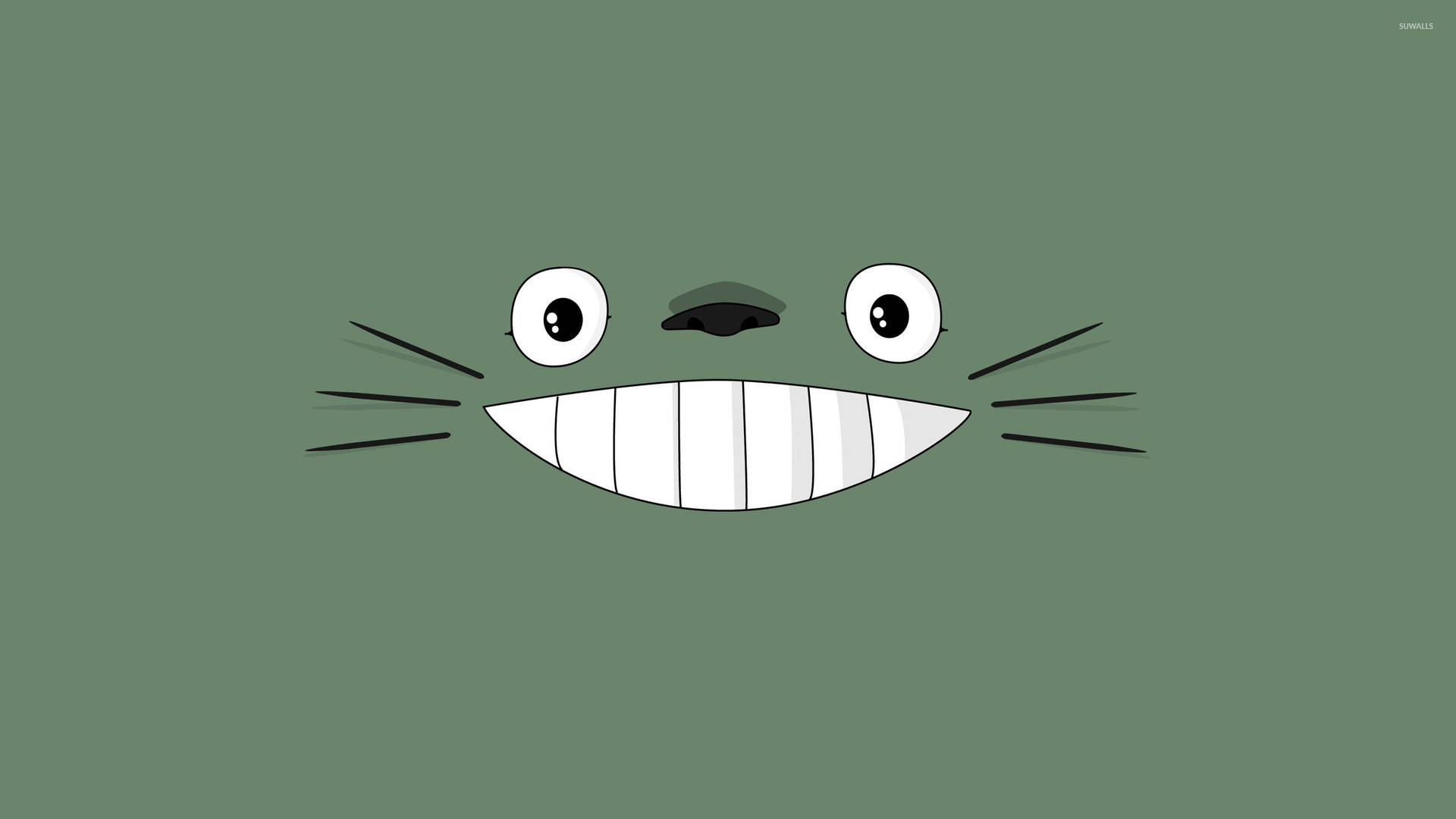 Minimalist Green Totoro Smile