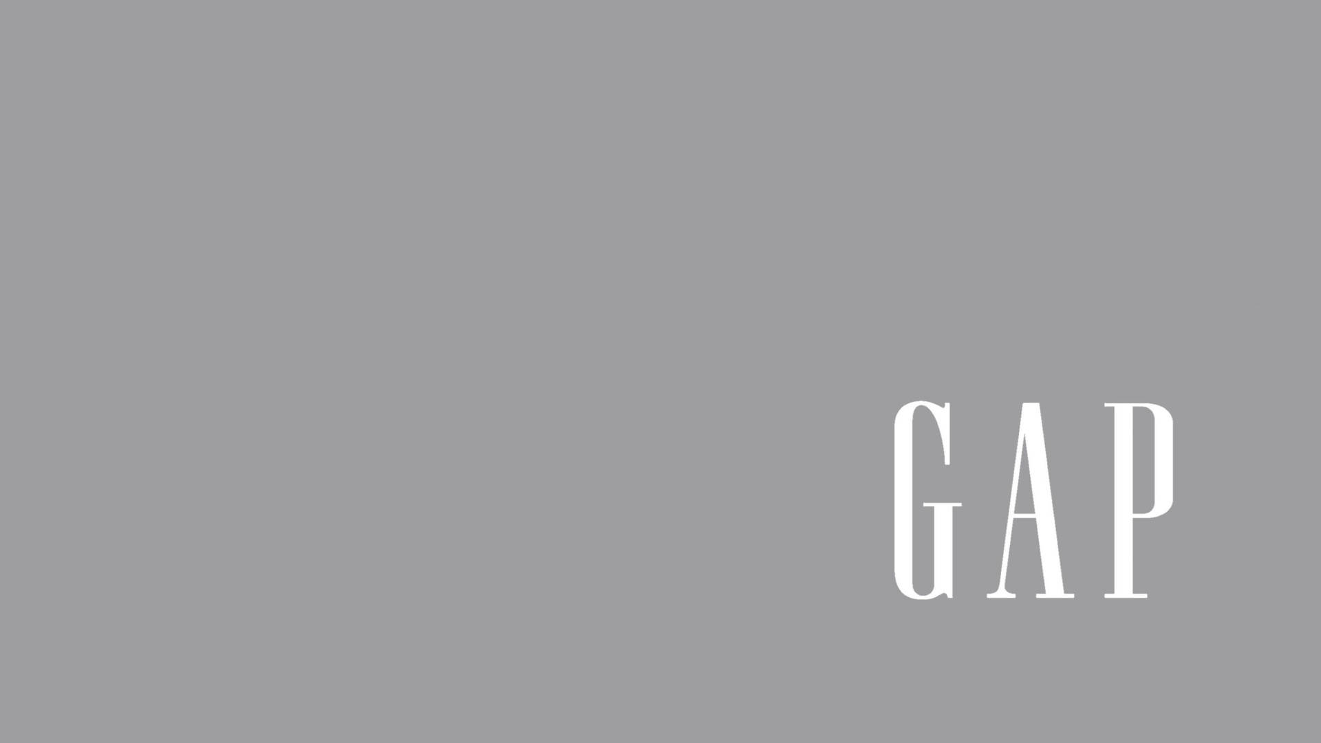 Minimalist Grey Gap Logo Wallpaper