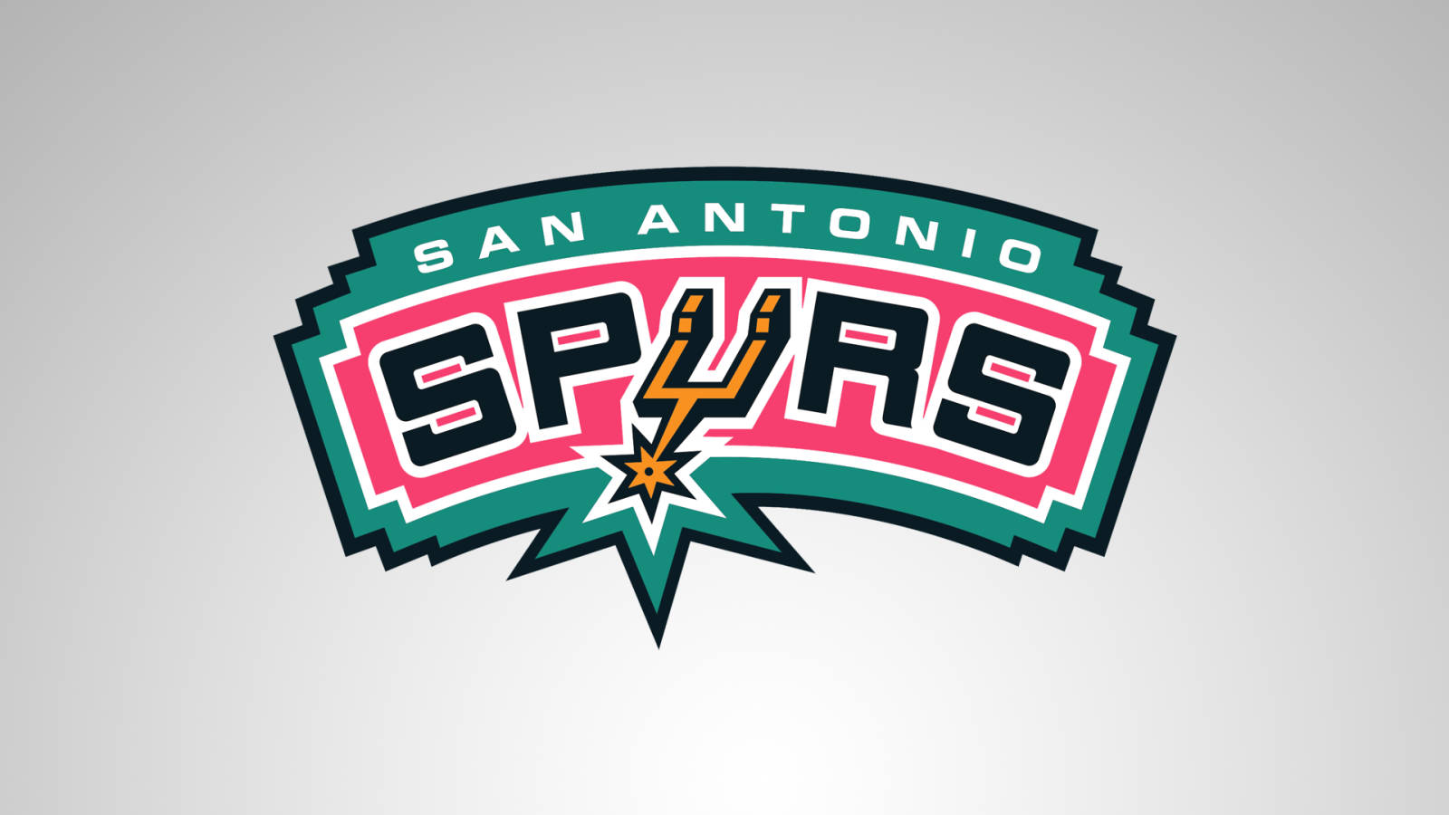 Minimalist Grå San Antonio Spurs Logo Væggeklip Wallpaper