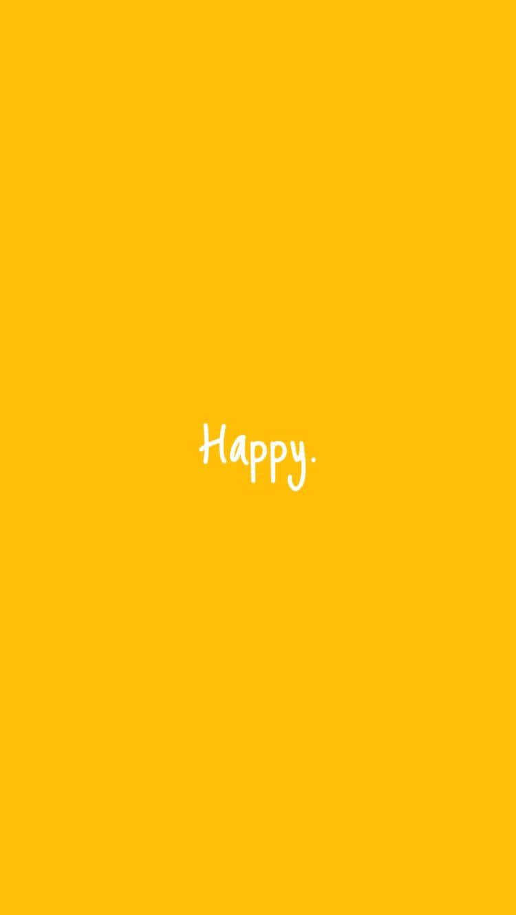 Minimalist Happy Cute Pastel Yellow Wallpaper