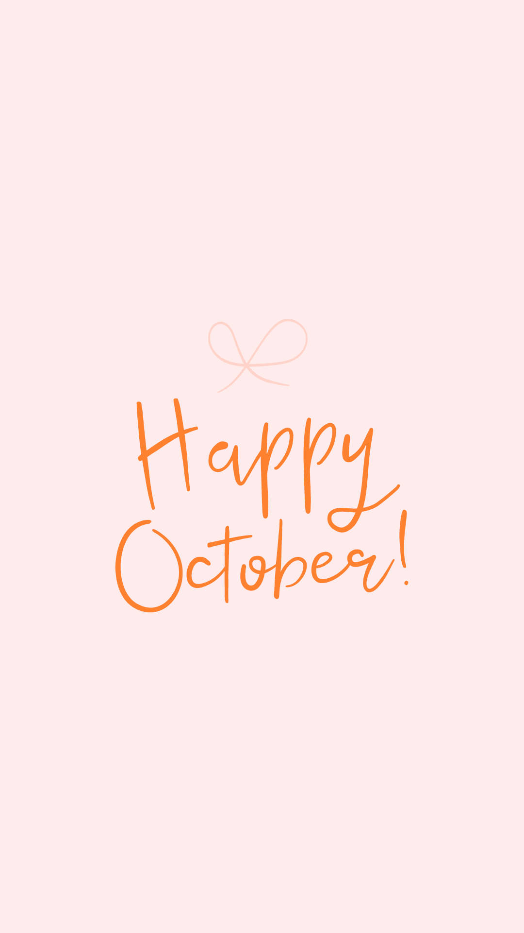 Minimalist Happy Hello October Wallpaper