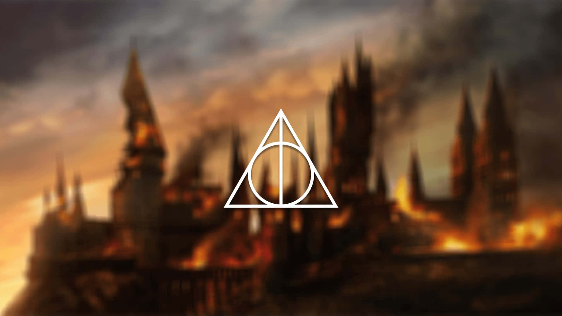 Minimalist Harry Potter Deathly Hallows Symbol Wallpaper