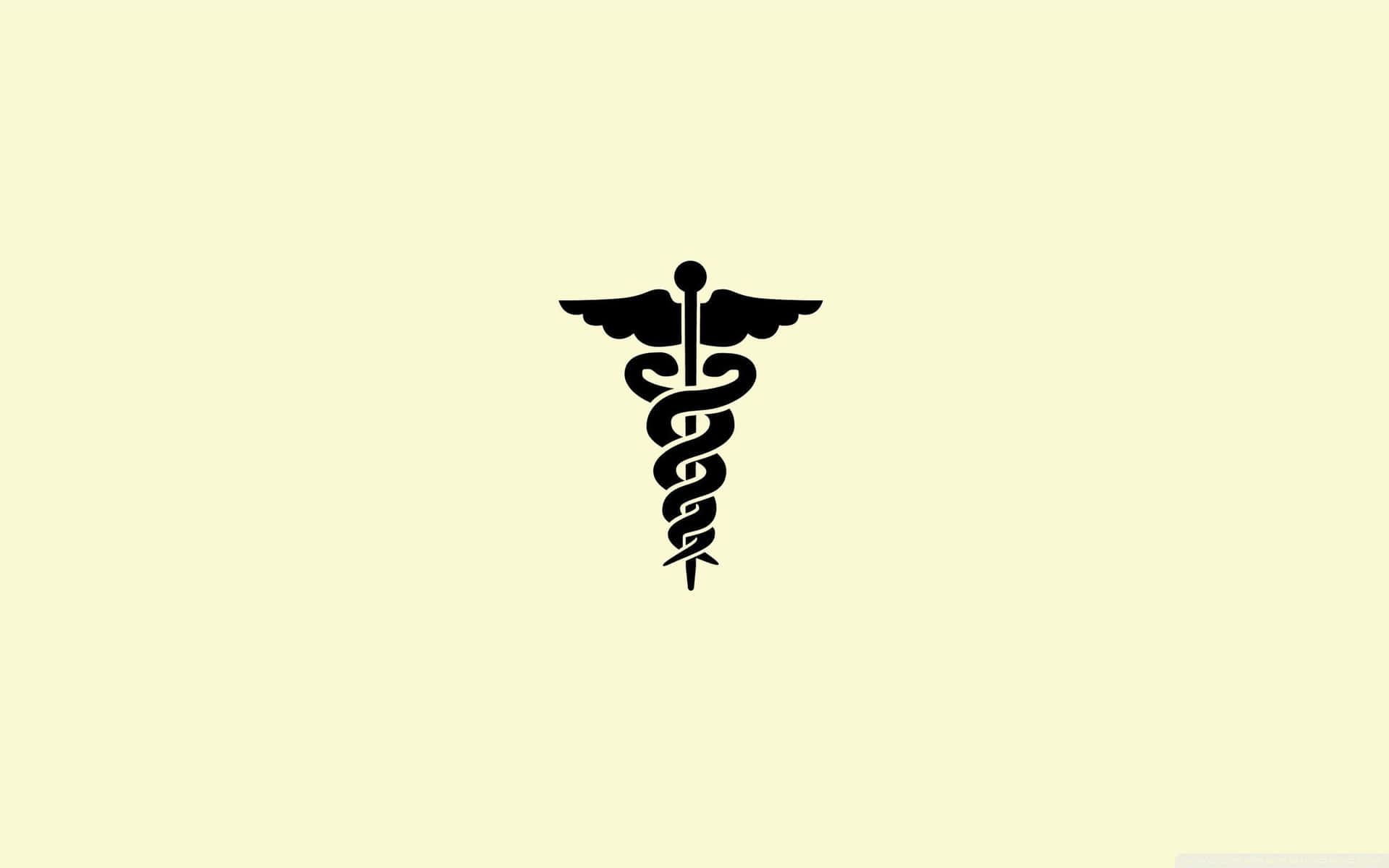 Minimalistiskhd-logga Med Medicinsk Personal. Wallpaper