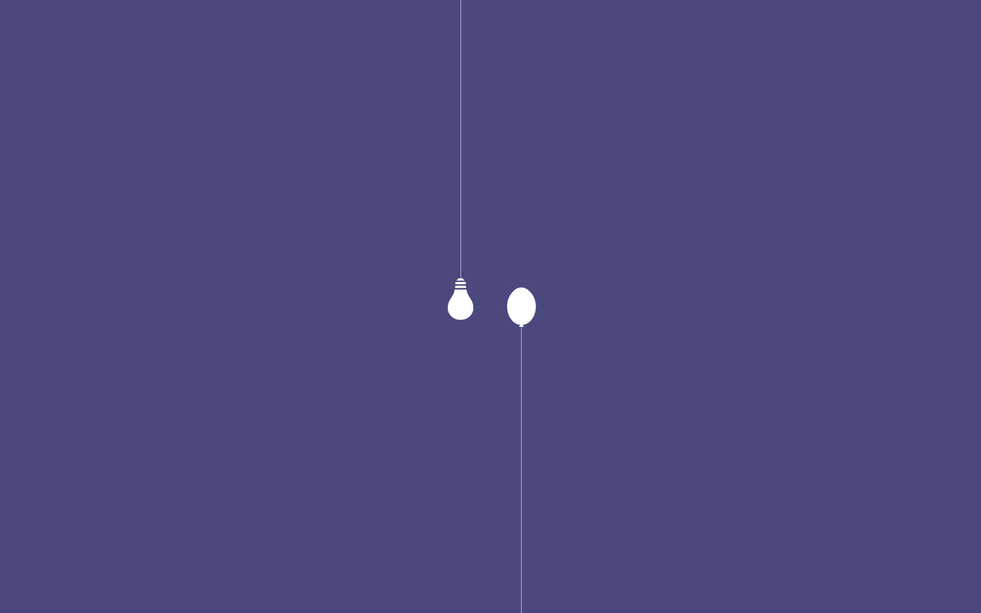 A White Light Bulb Hanging From A Purple Background Wallpaper