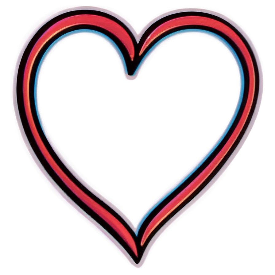 Minimalist Heart Line Art Png Emr68 PNG