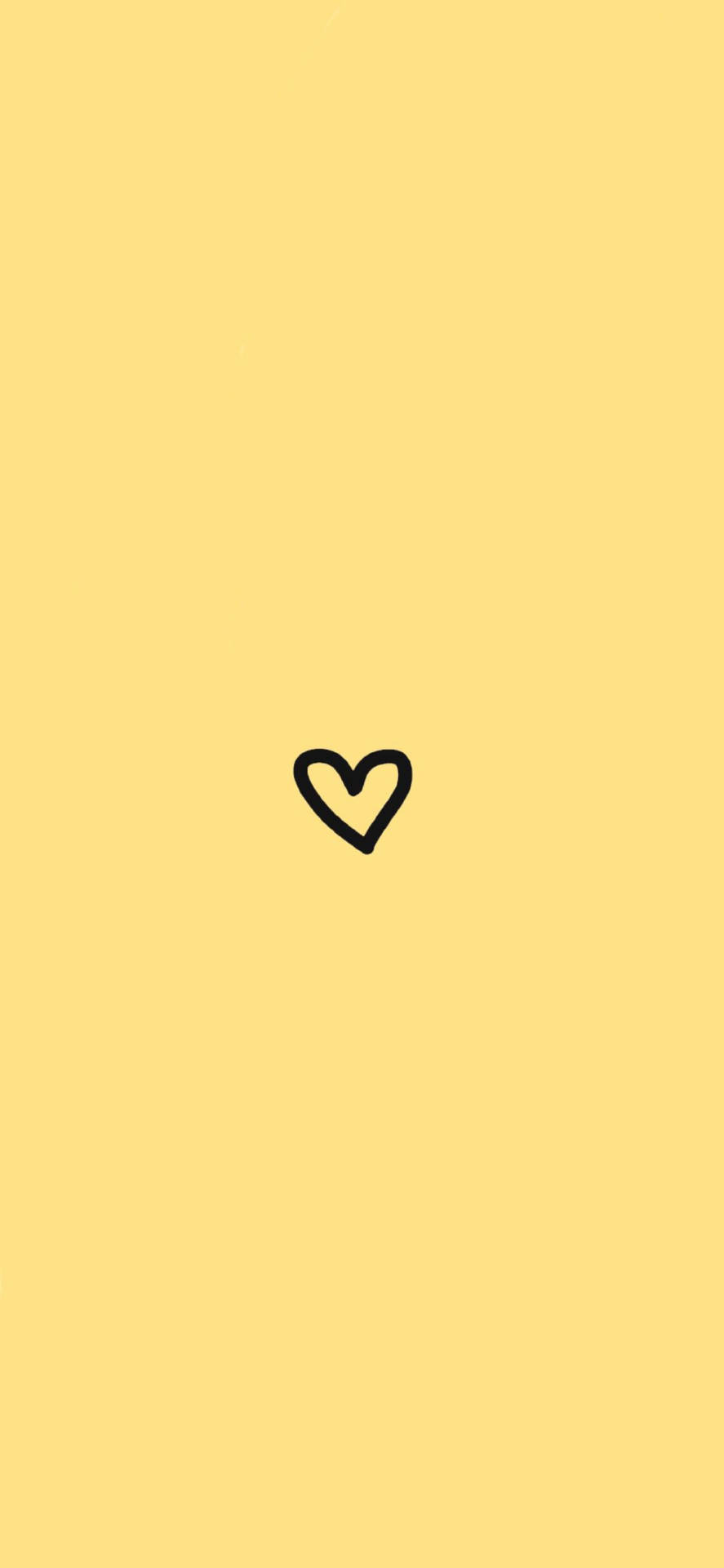 Minimalist Heart Yellow Instagram Profile Wallpaper