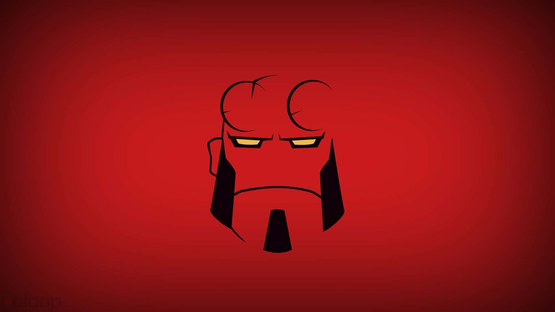 Minimalist Hellboy Artwork Wallpaper