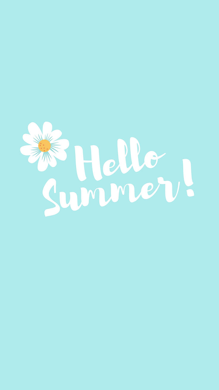 Minimalist Hello Summer Greeting Wallpaper