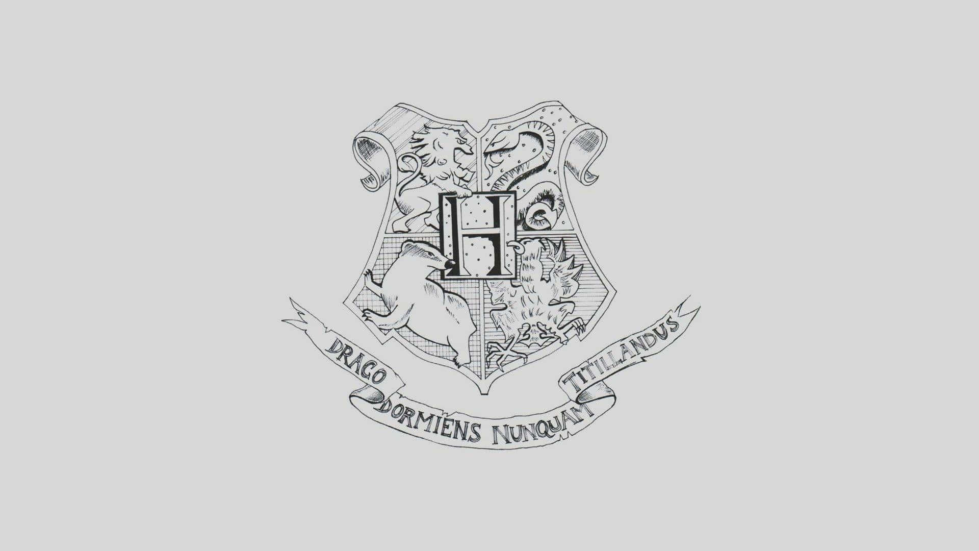 Minimalist Hogwarts Crest Wallpaper