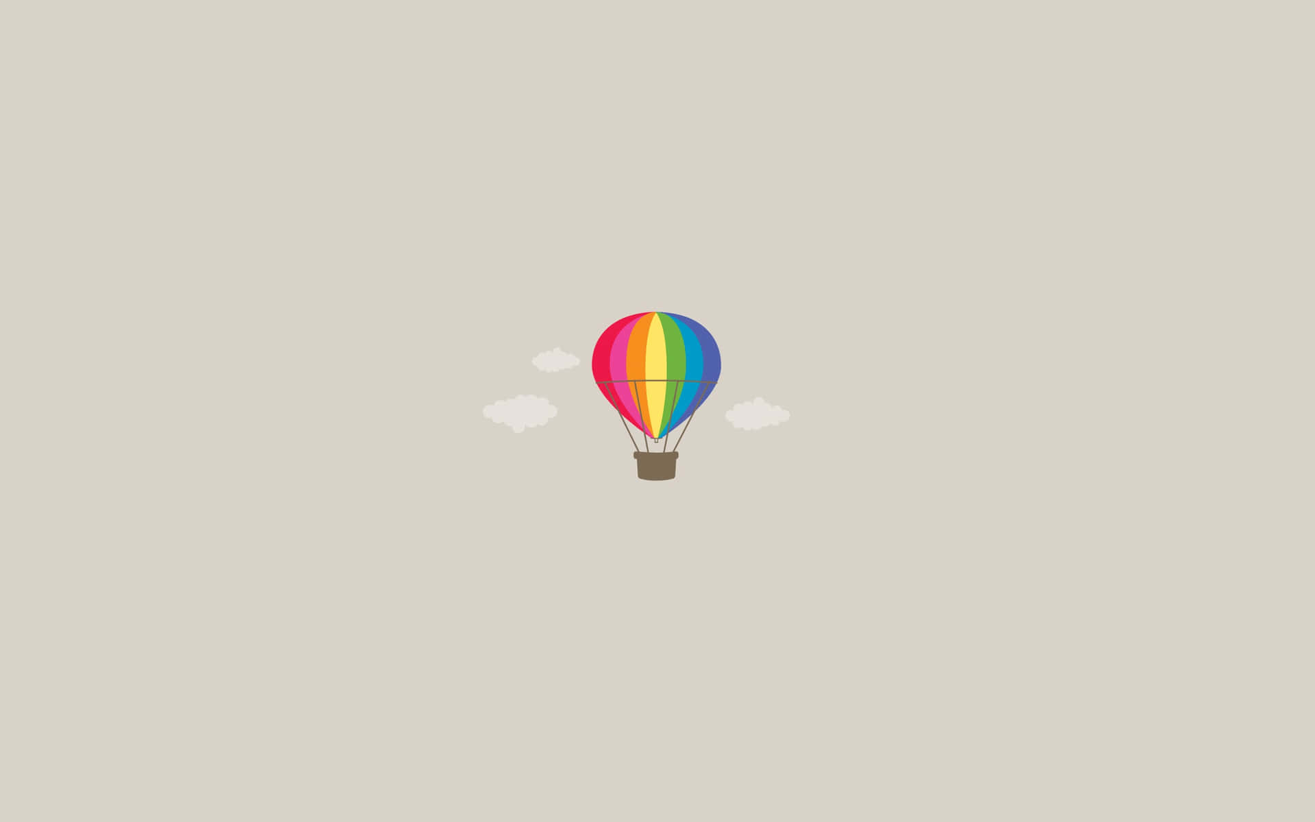 Minimalist Hot Air Balloon Desktop Wallpaper Wallpaper