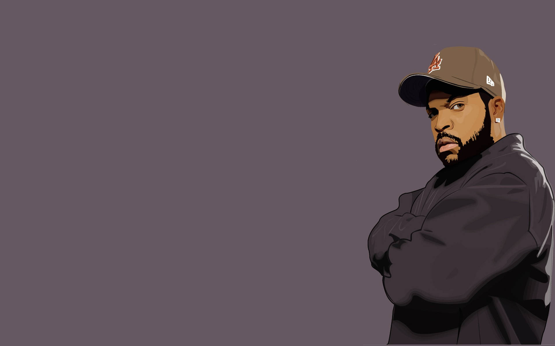 Minimalist Illustration Rapper Ice Cube Wallpaper
