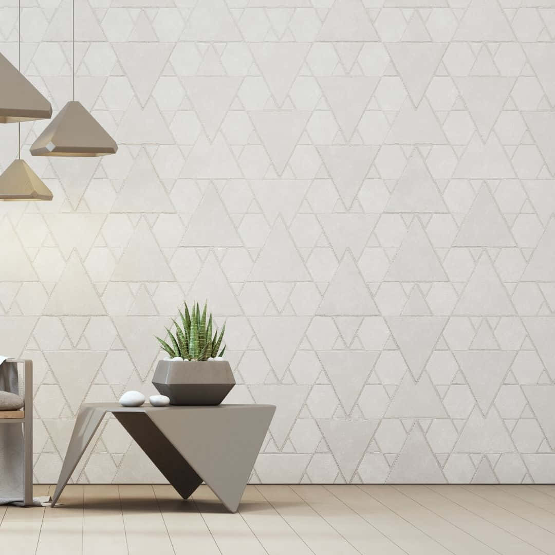 Minimalist Interior Designwith Geometric Wallpaper Wallpaper