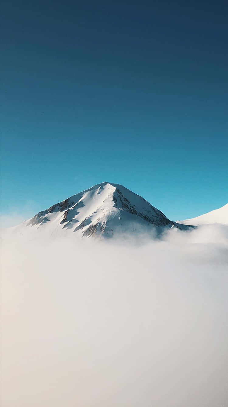 Minimalist IPhone X Gletscherbjergtops Tapet Wallpaper