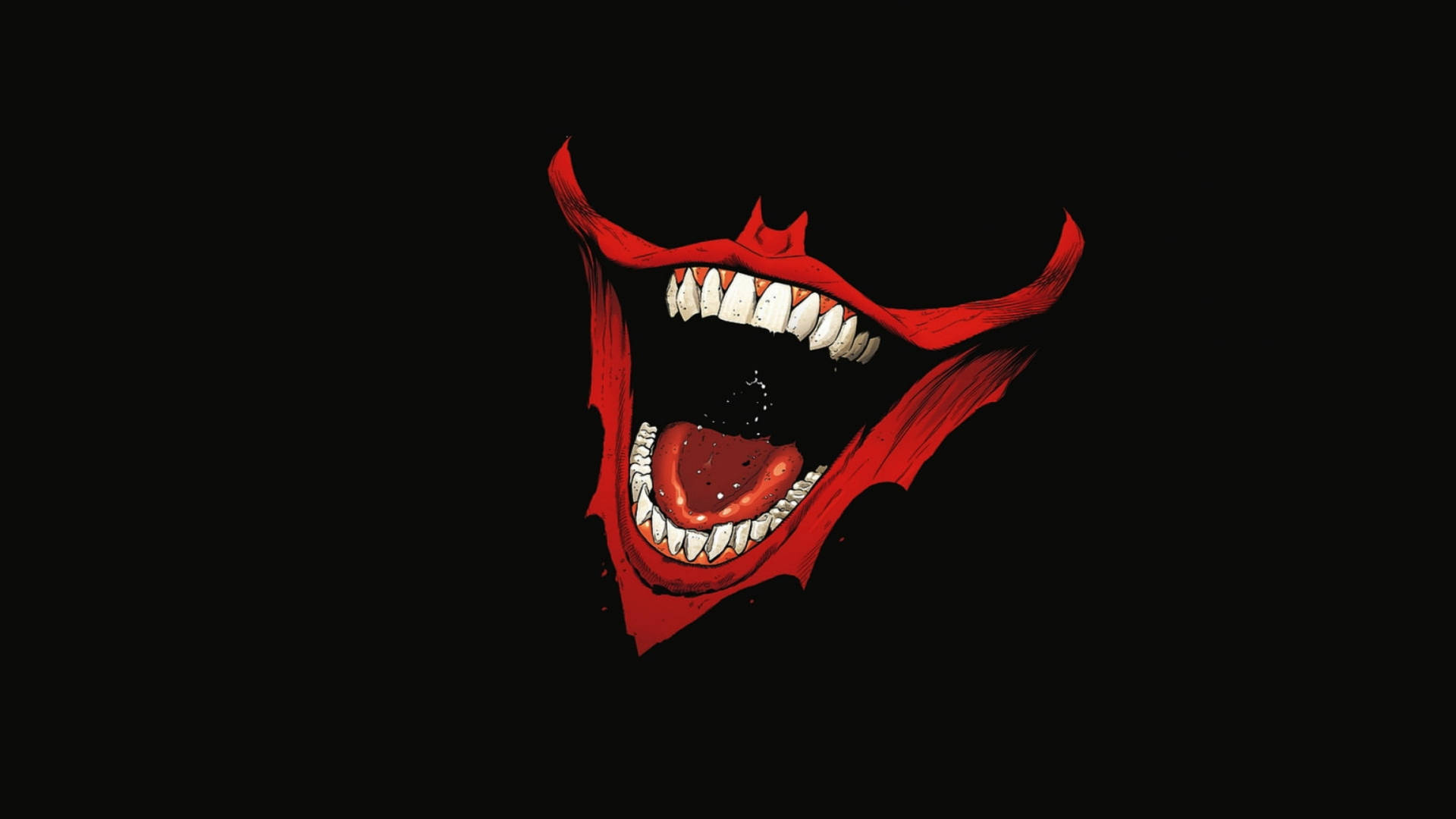 Minimalist Joker Drawing Mouth Wallpaper