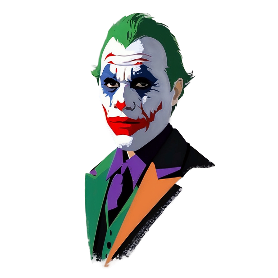 Download Minimalist Joker Portrait Png Gfc73 | Wallpapers.com