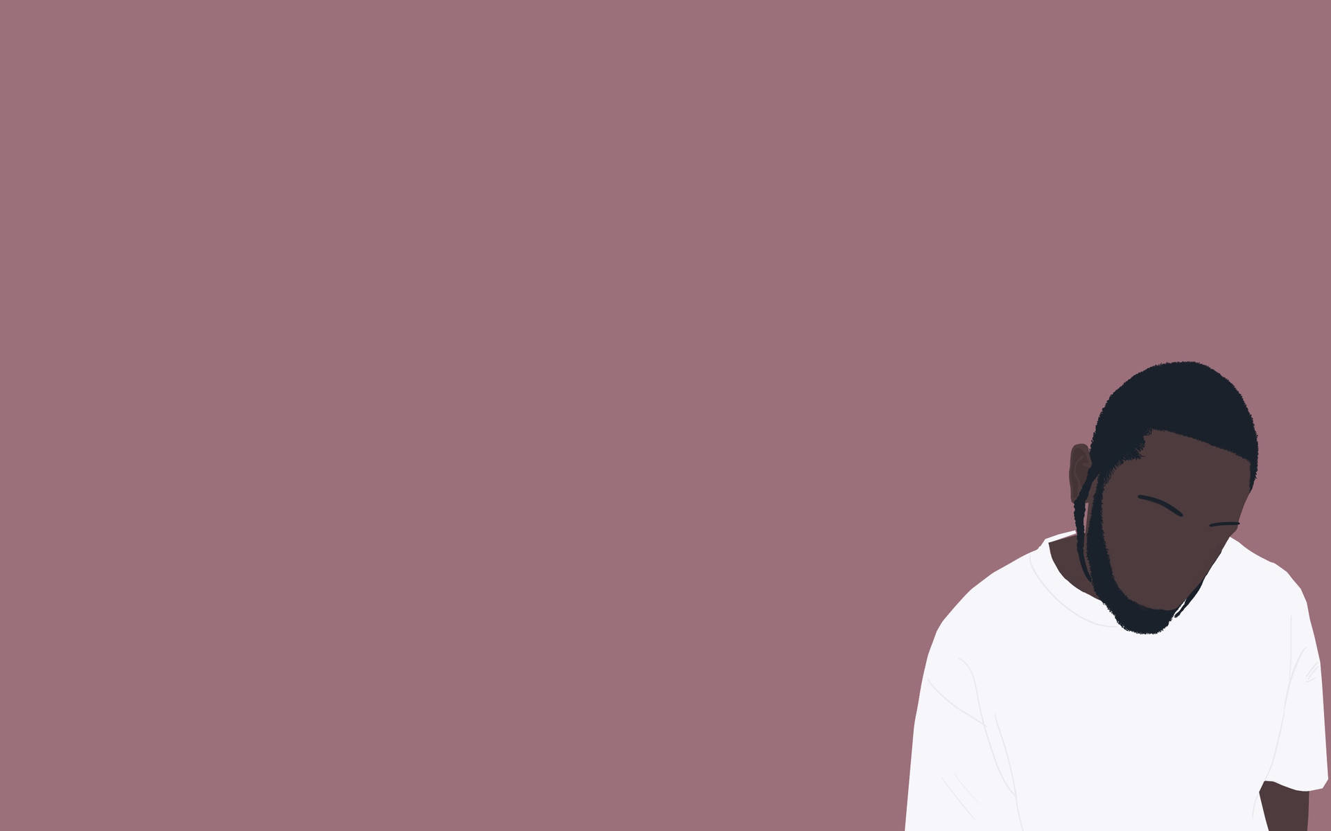 Minimalist Kendrick Lamar Digital Art Background