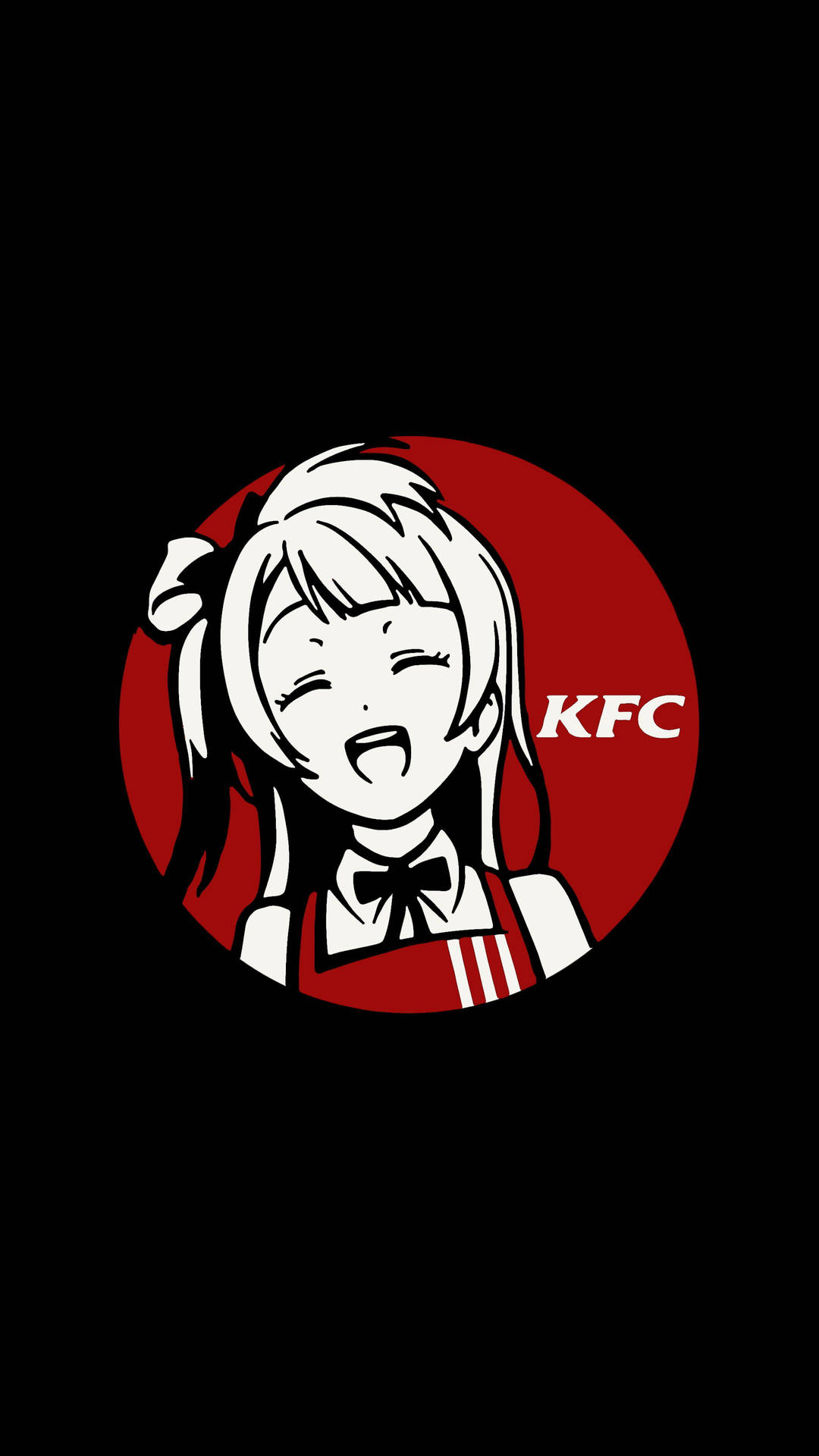Minimalist KFC Anime Girl Wallpaper