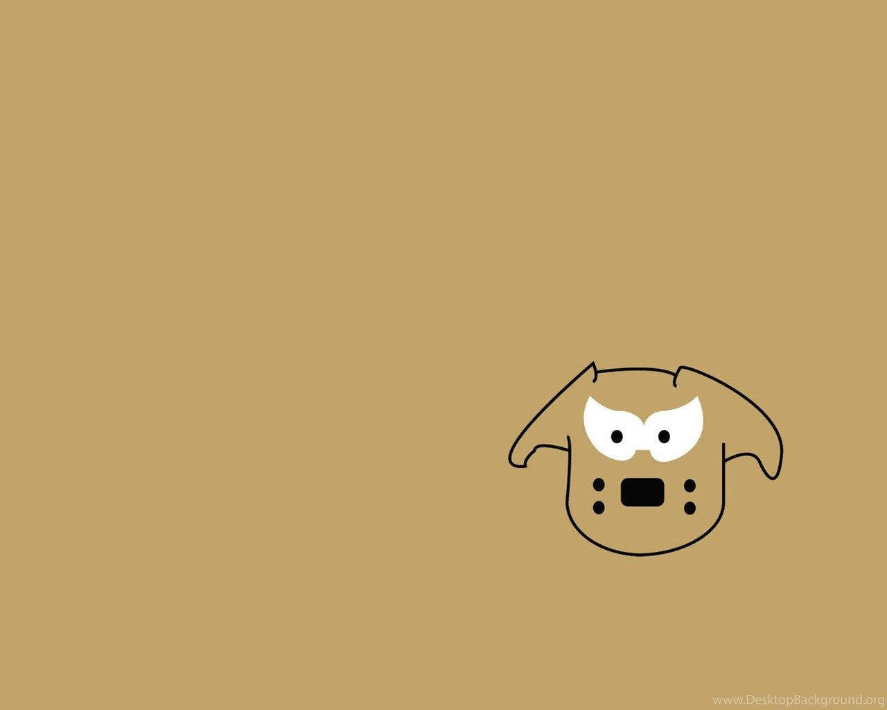 Minimalist King Of Earthbound In Brown Wallpaper