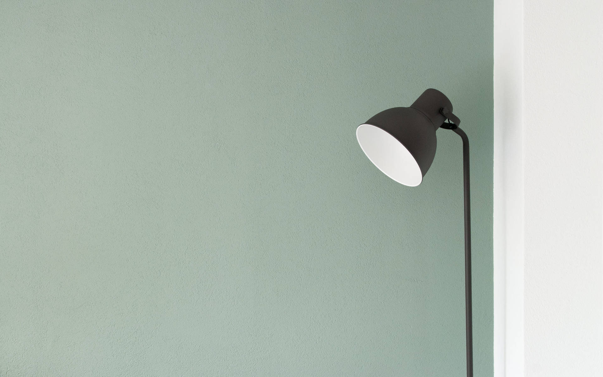 Minimalist Lamp On Pastel Gray Color Wallpaper