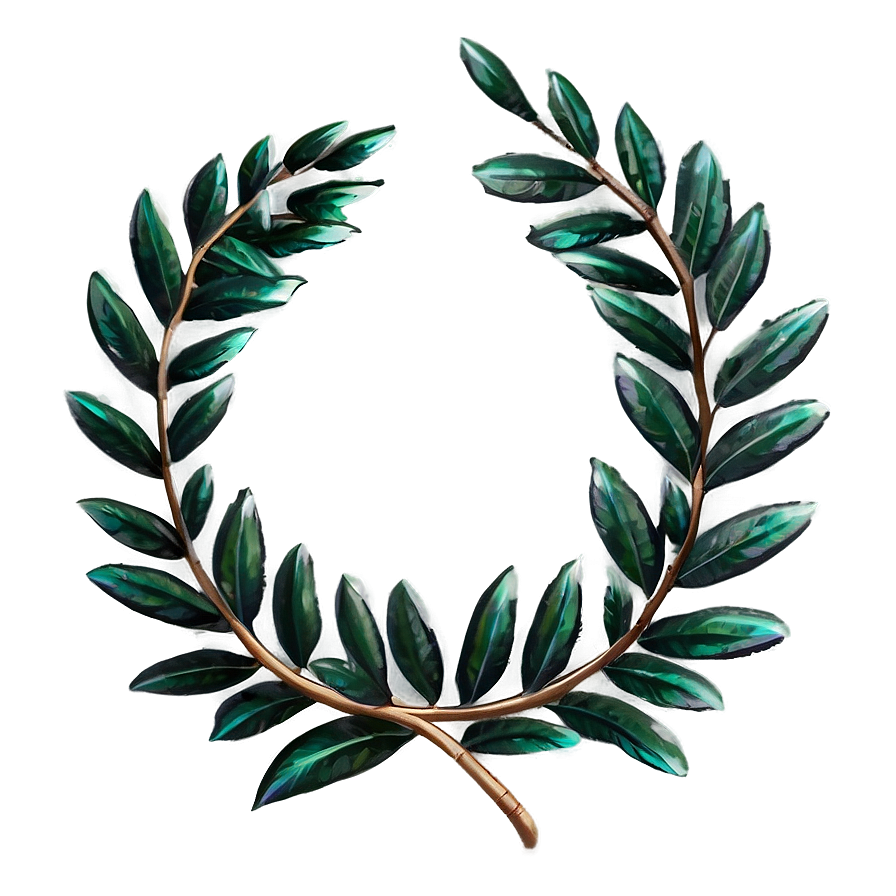 Minimalist Laurel Circle Png 19 PNG