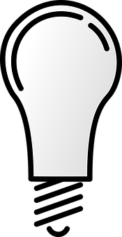 Minimalist Lightbulb Icon SVG