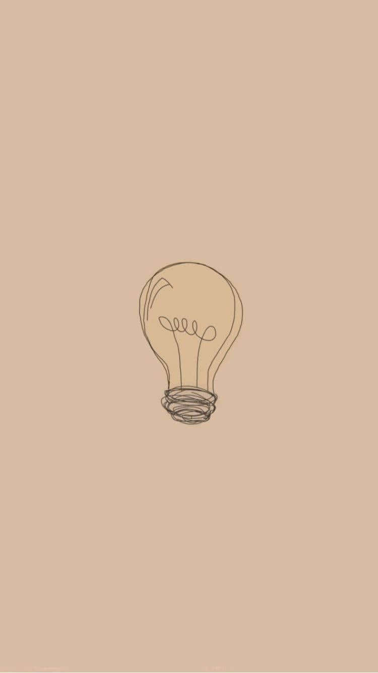 Minimalist Lightbulb Illustration Light Aesthetic.jpg Wallpaper