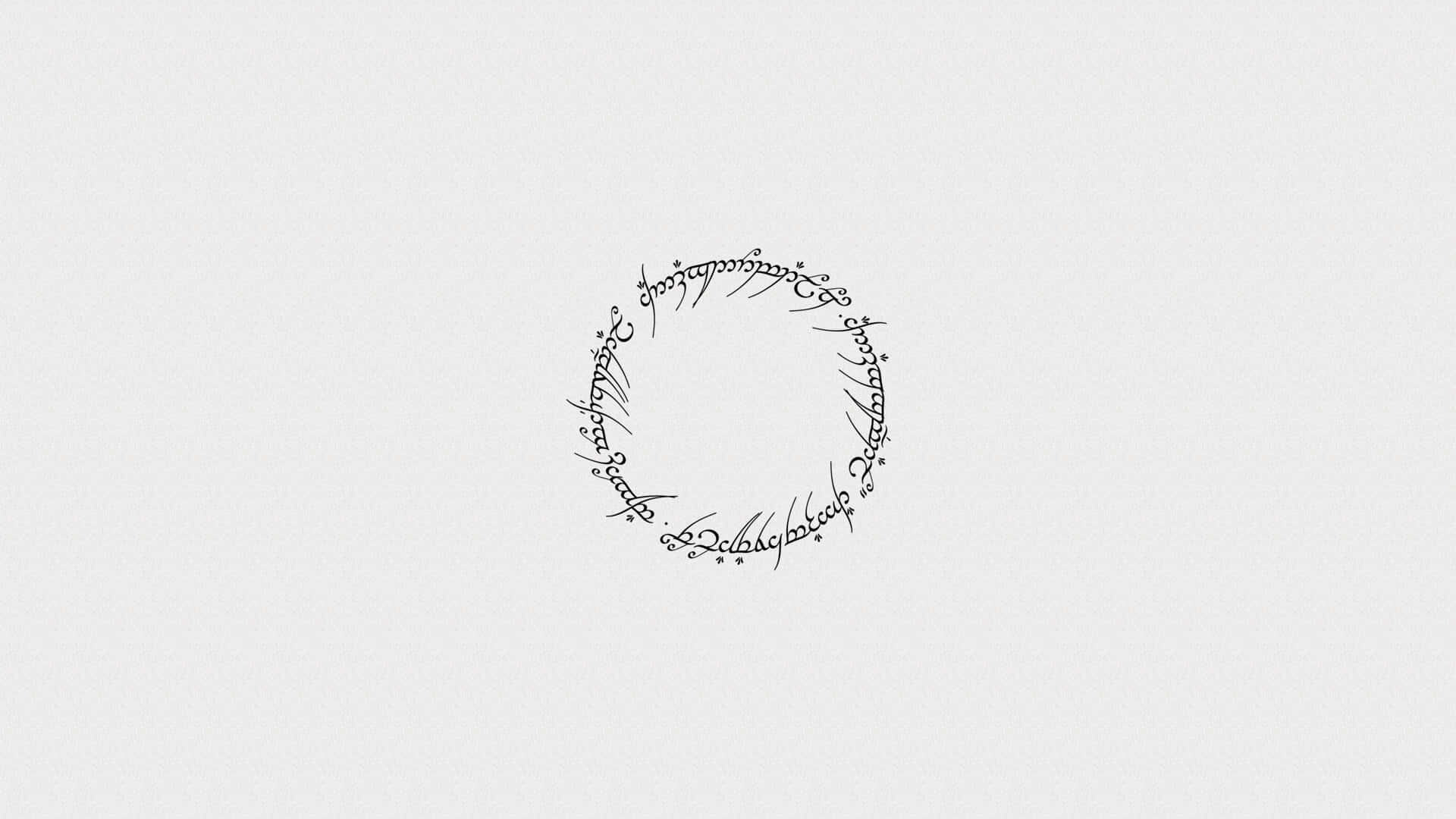 Opdag kraften i Ringen i minimalistisk Lord of the Rings Tapet. Wallpaper
