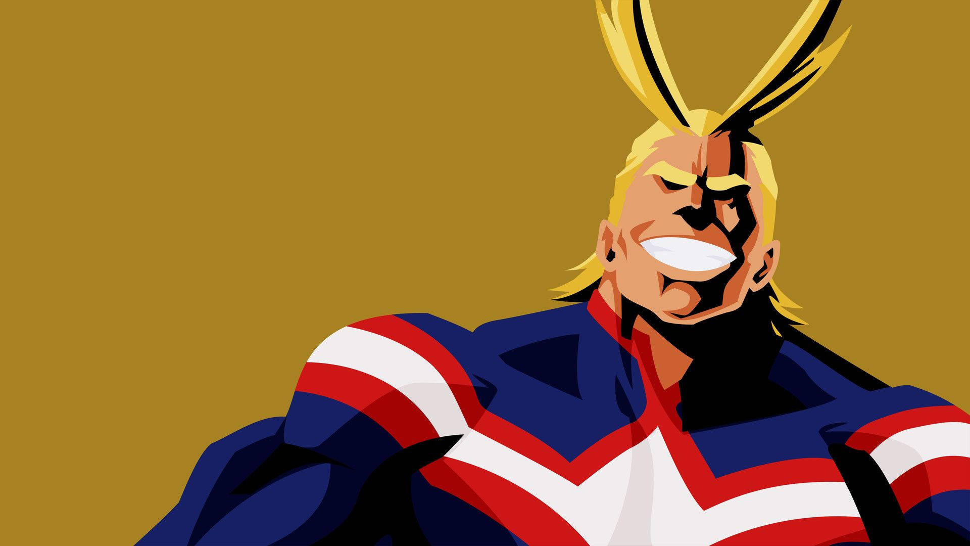 Minimalist Low Poly All Might Wallpaper
