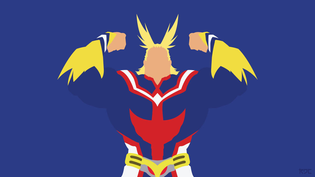 Embrace your inner power with All Might, the symbol of peace from the popular anime My Hero Academia! Wallpaper