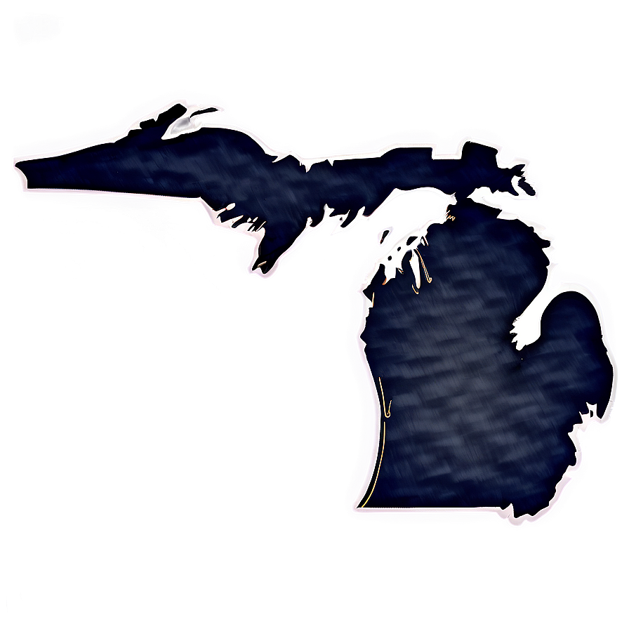 Minimalist Michigan Contour Png Pll PNG