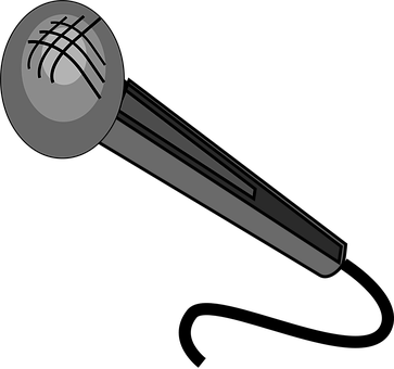 Minimalist Microphone Graphic PNG