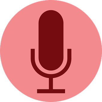 Minimalist Microphone Icon PNG