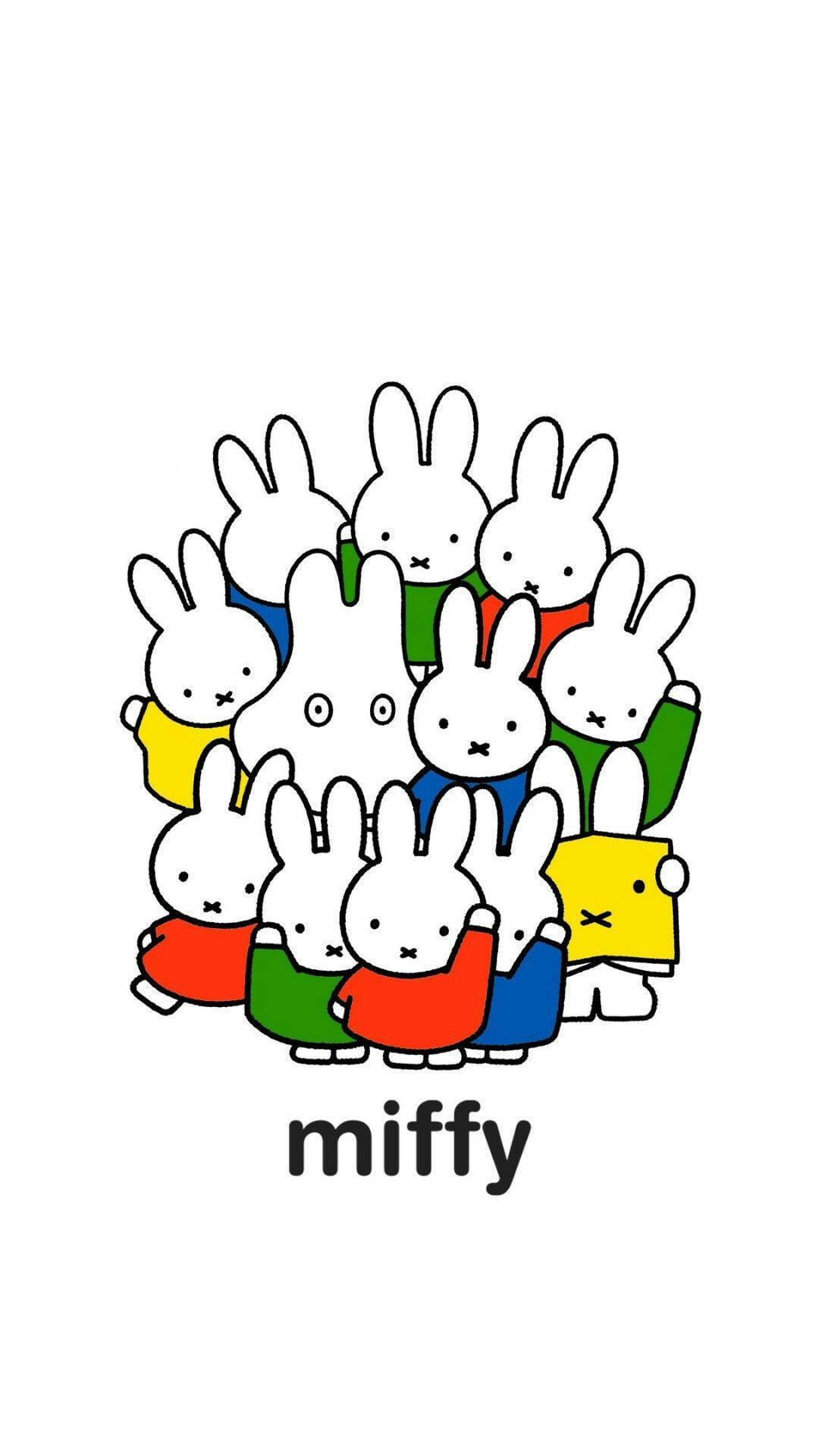 Minimalist Miffy Characters Wallpaper