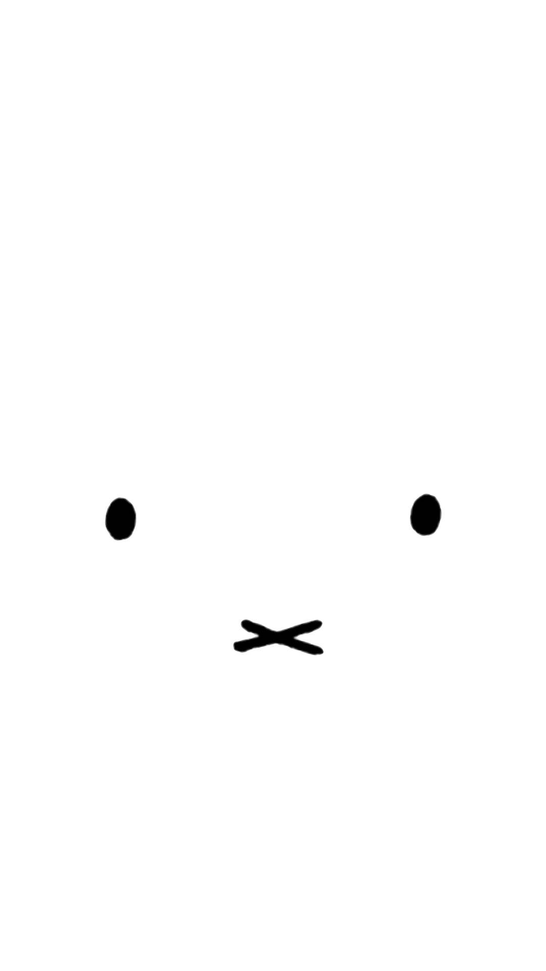 Minimalist Miffy Face Background
