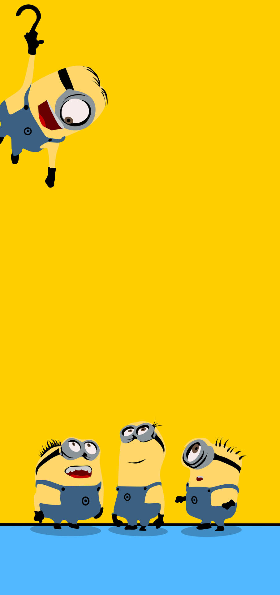Download Minimalist Minions Redmi Note 9 Punch Hole Wallpaper | Wallpapers .Com
