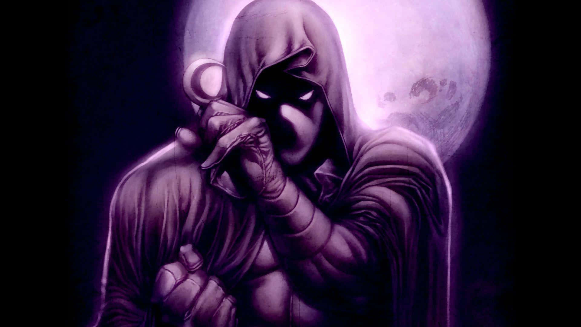 The Moon Knight stands guard against the night Wallpaper
